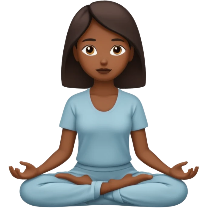 The figure of a woman in meditation (simple, abstract) emoji