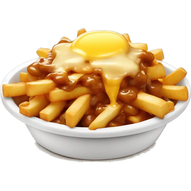 Poutine qui mange une poutine emoji