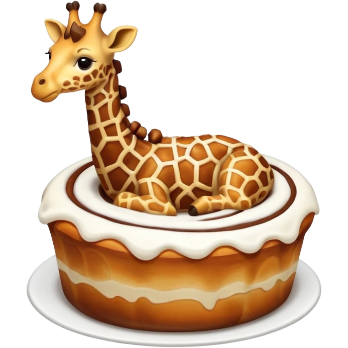 Holiday Cinnamon roll giraffe emoji