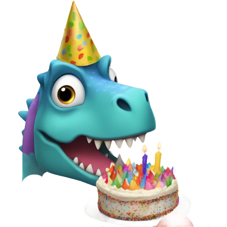 Birthday dinosaur  emoji