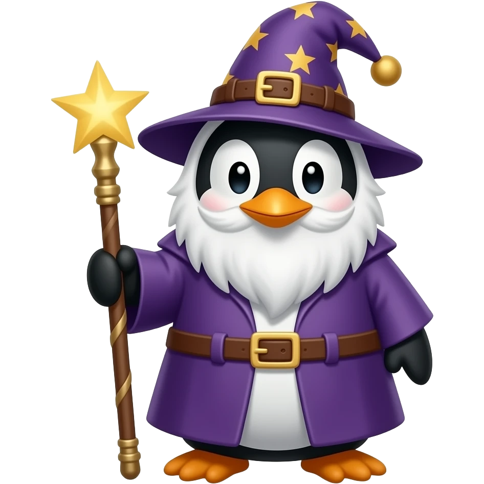 Penguin Wizard emoji
