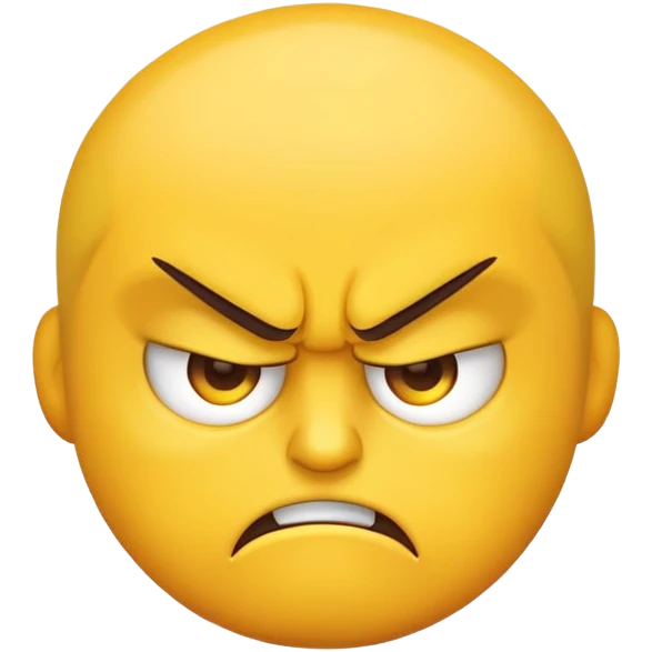 mad really annoyed basic yellow emoji  emoji