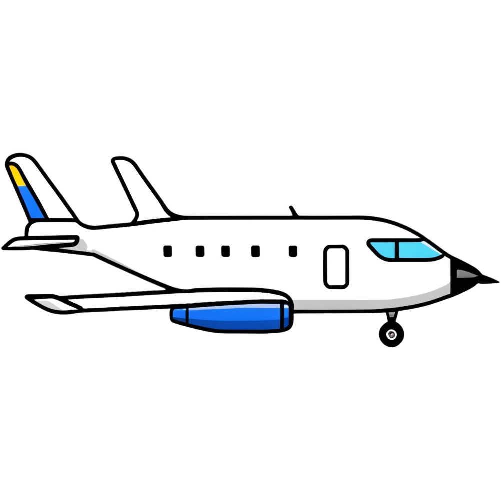 A jet airplane with a goose head on the front of it, replacing the nose cone emoji
