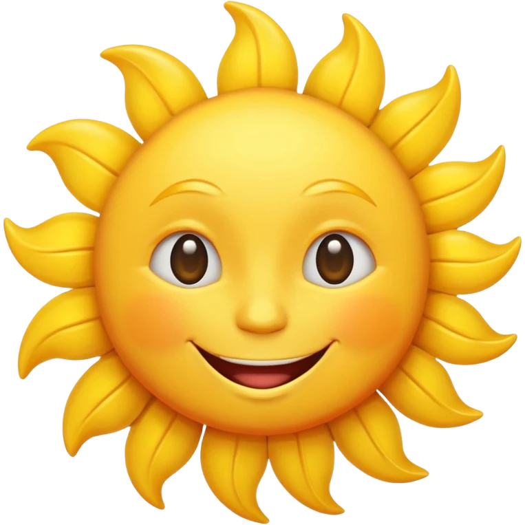 smiling sun emoji, simple and cheerful emoji