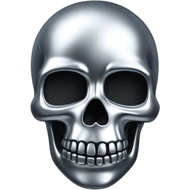 Chrome skull emoji