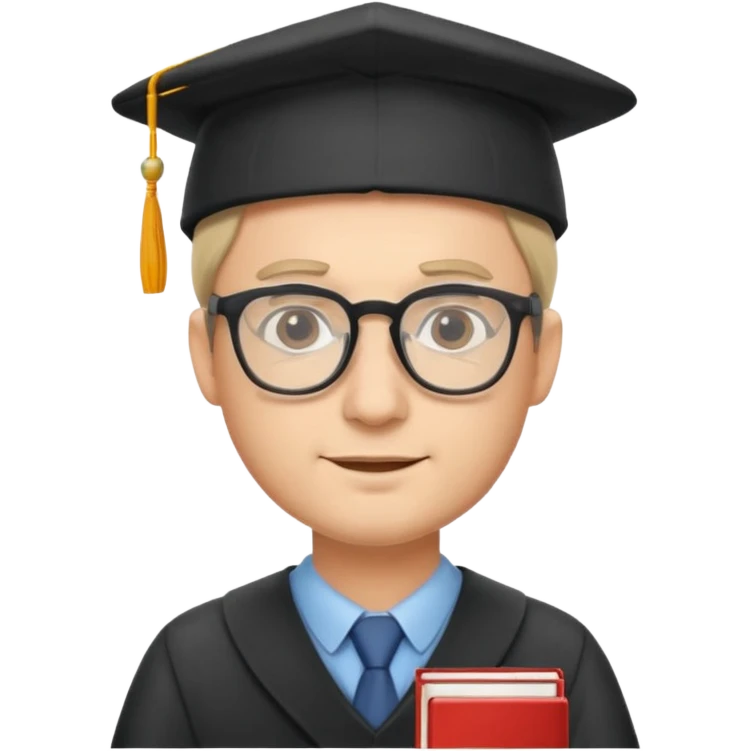 A male teacher with a cap. emoji