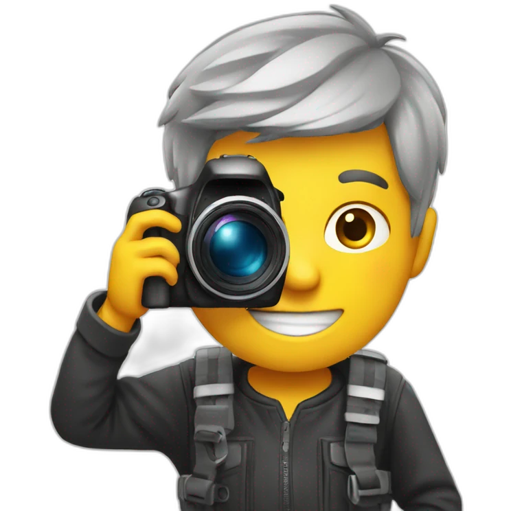Funny photographer boy emoji