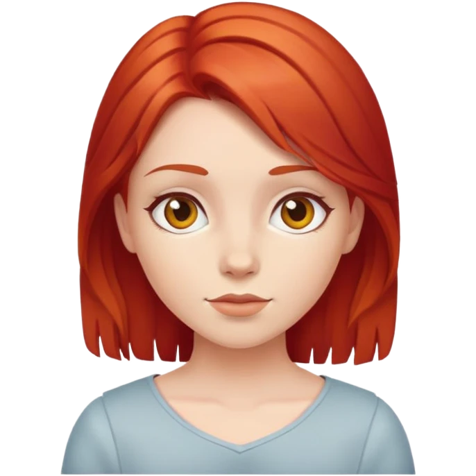 Pretty Red hair girl emoji