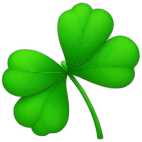 four leaf clover in front of a big star emoji