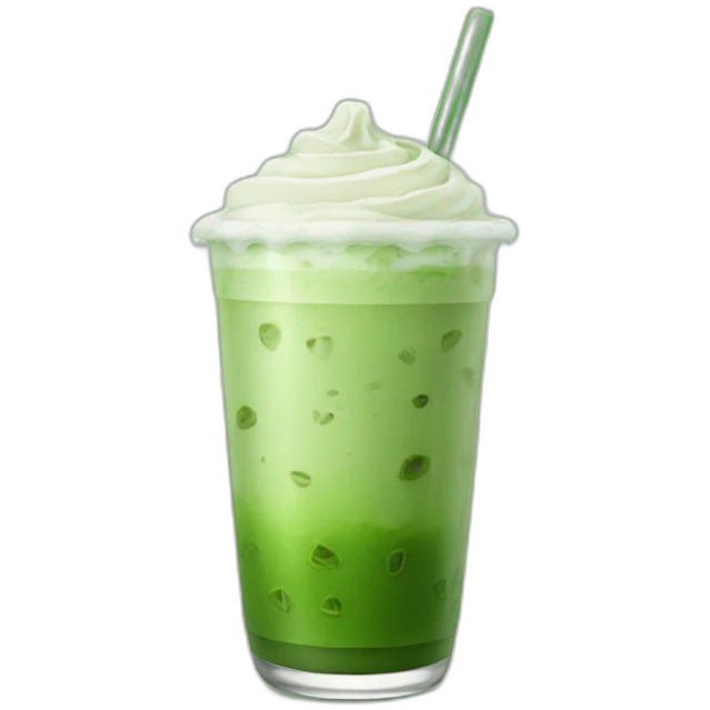 Iced matcha latte emoji
