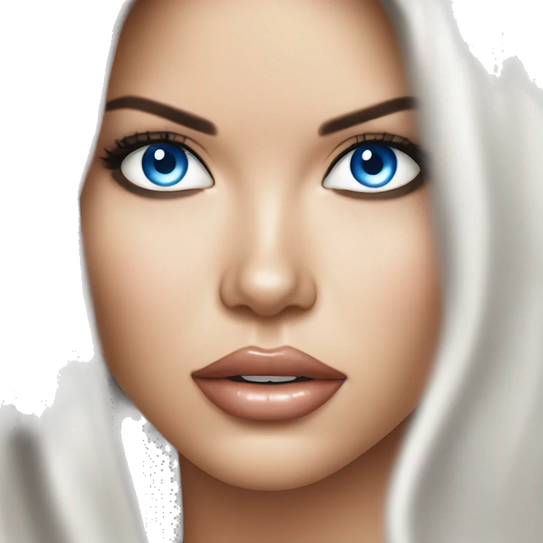 Adriana Lima. Blue eyes. emoji