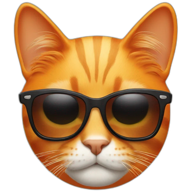 orange cat with sunglasses emoji