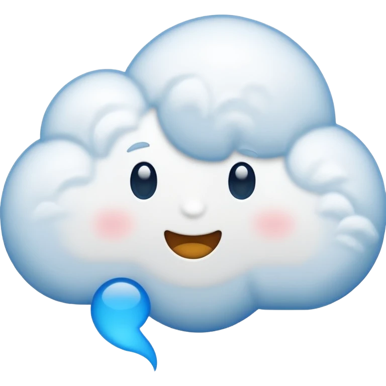 Cloud and bubble chat emoji combined ☁️💬 emoji