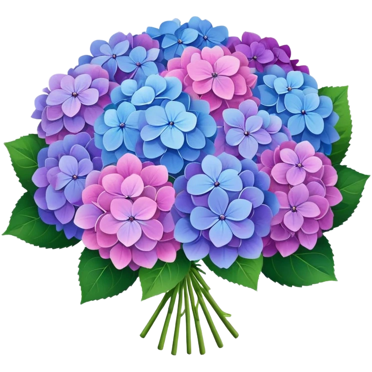 bouquet of hydrangeas emoji