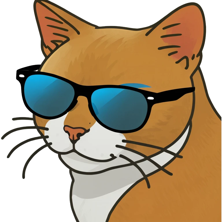 Cat with sunglasses emoji