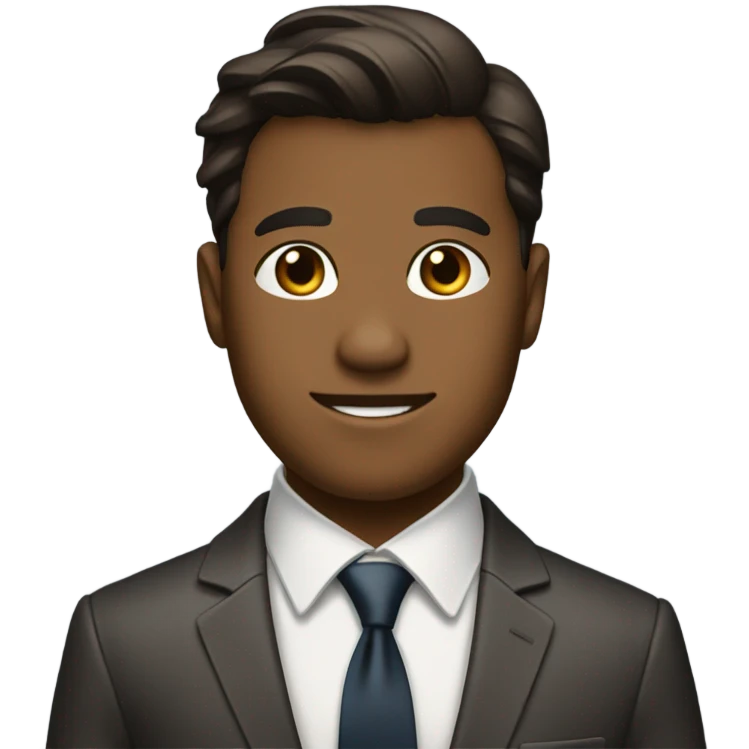 Brown male, handsome, formal attire emoji