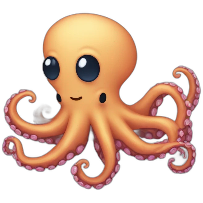 Octopus 8 bit style like emoji