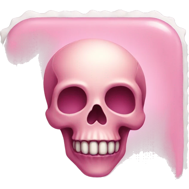 skull stamp pink color pill emoji