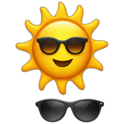 Sun with sunglasses emoji