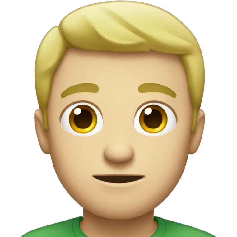 White male green with jealousy  emoji