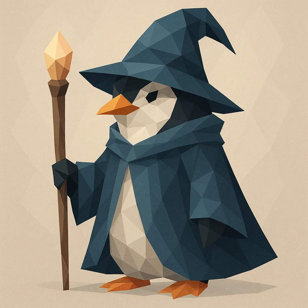 Penguin Wizard emoji