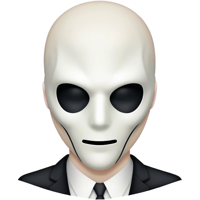 slenderman with a white mask with no details on it emoji