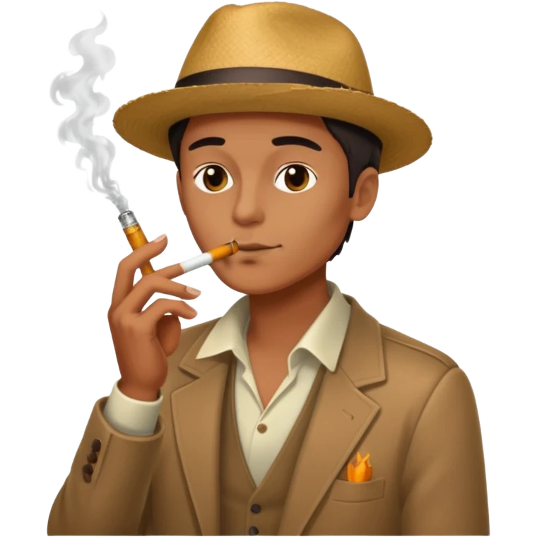 smoking with alcohol emoji