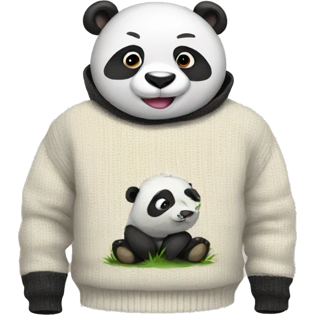 Panda wearing sweater  emoji