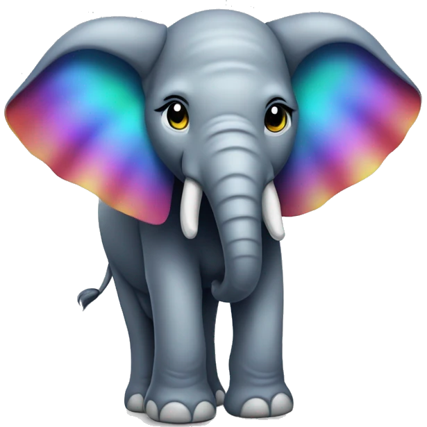 Rainbow elefant emoji