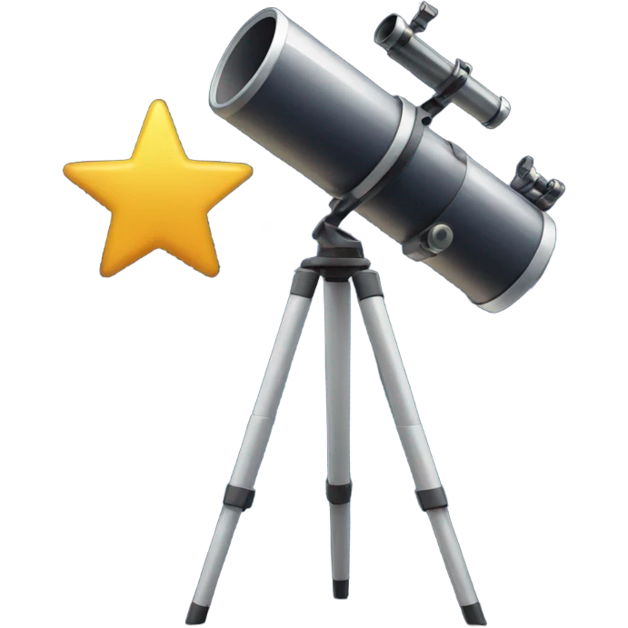 Telescope with stars in background  emoji
