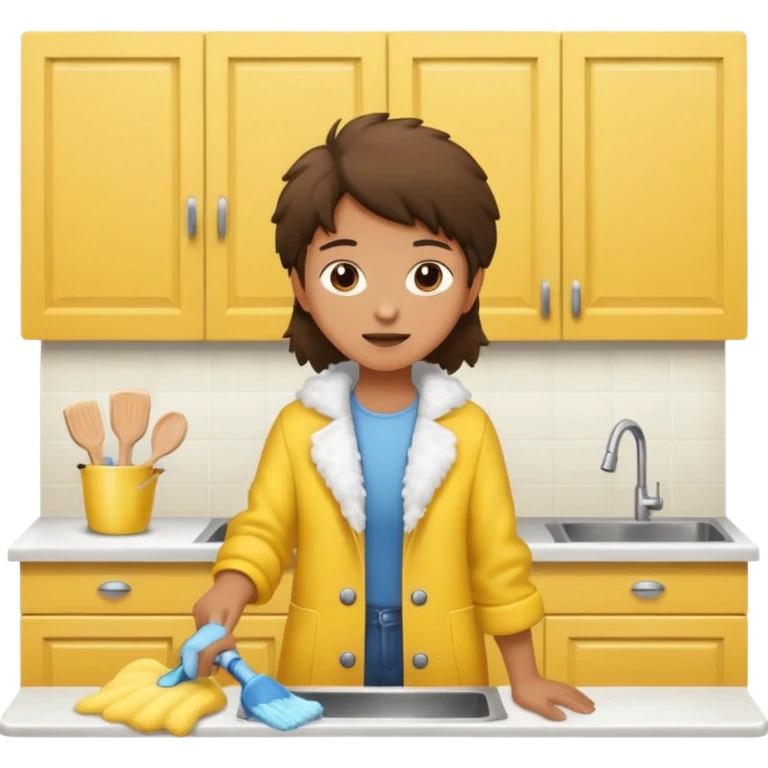 duster cleaner in kitchen emoji