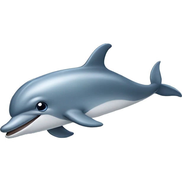 Dolphin with eyebrows  emoji