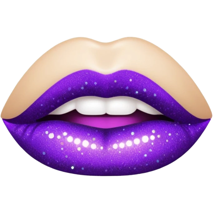glitter purple lipstick emoji