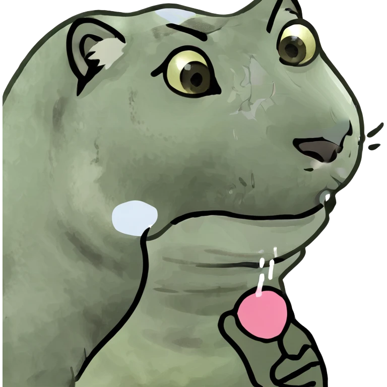 snow leopard blowing kiss emoji