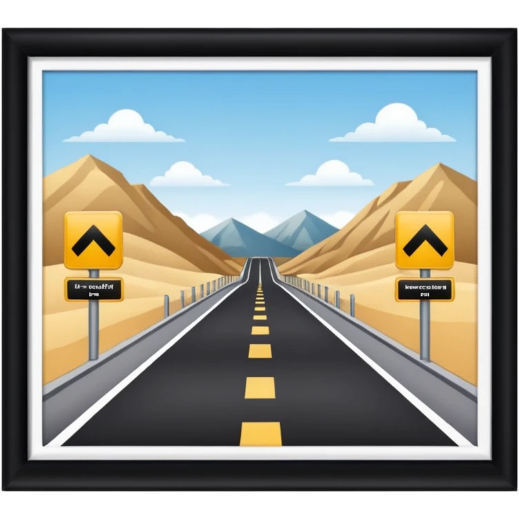 a border crossing between two countries emoji
