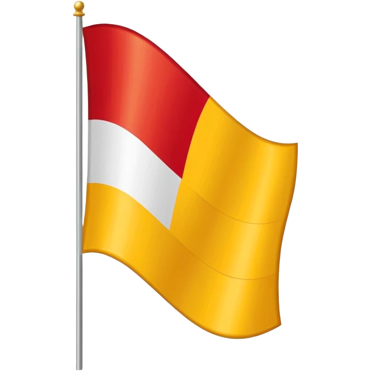 Red, white, and golden yellow vertically sequenced tricolour flag inspired by the flag of Italy emoji