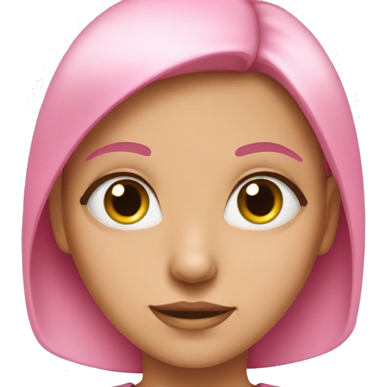 Girl with pink eyes  emoji