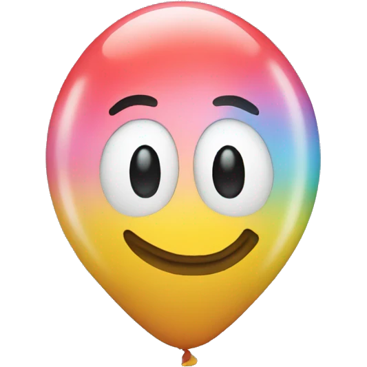 floating balloon in the shape of 13 emoji