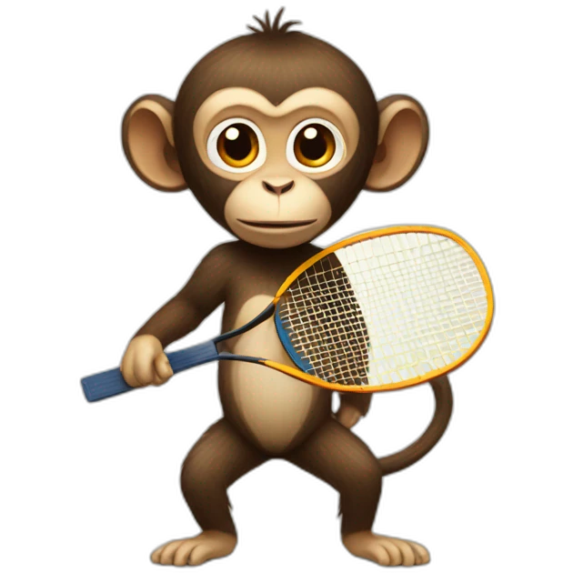 Ping pong monkey emoji