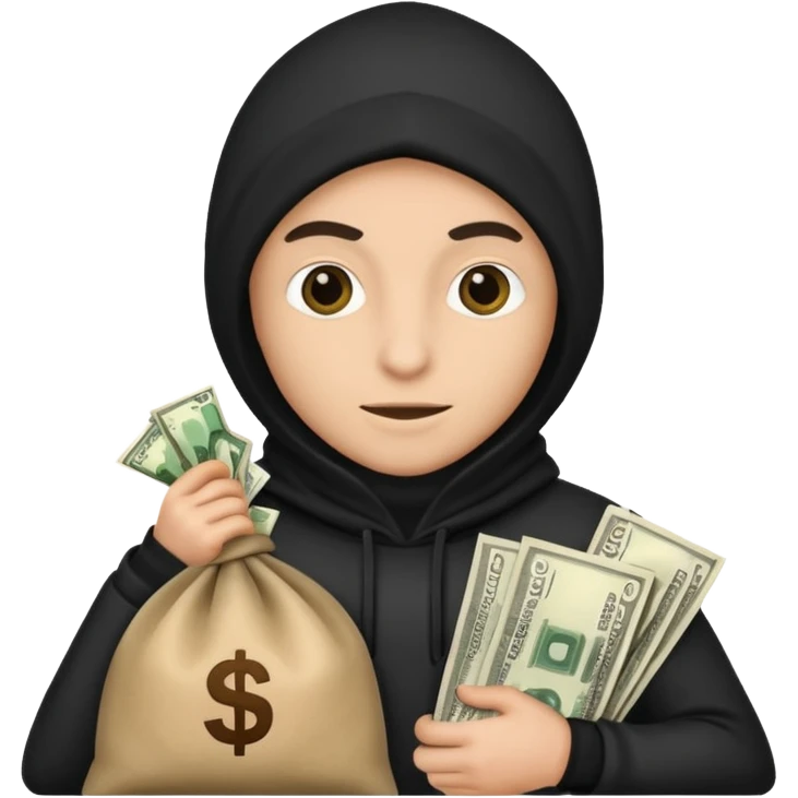 Ladrón con bolsa de dinero  emoji