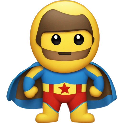 Slide Rule Superhero emoji