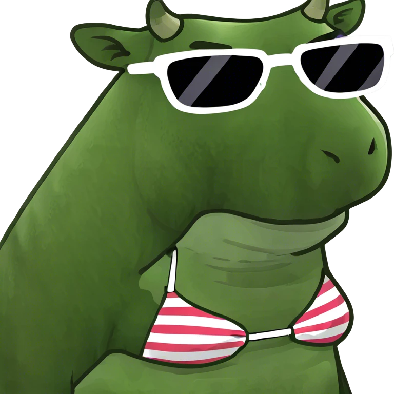 Cow in bikini  emoji