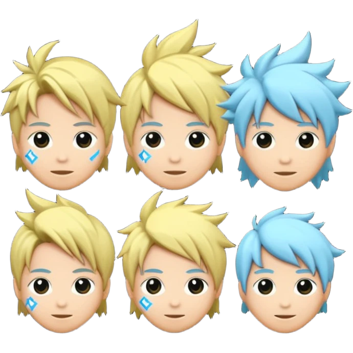 luzes japonesas roxas e ciano emoji