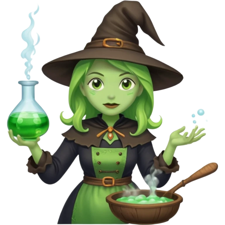 green witch cooking potion emoji