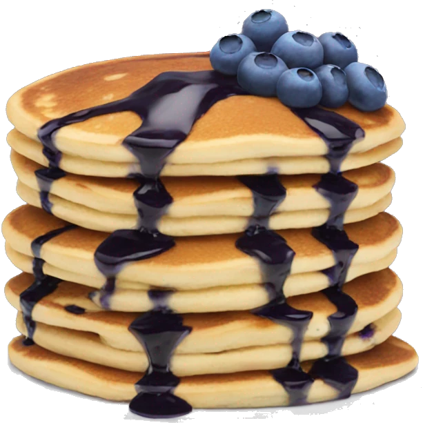 Extreme blueberry pancakes emoji