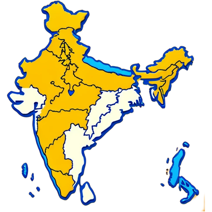 India map with saffron colour ( akhand Bharat ) emoji