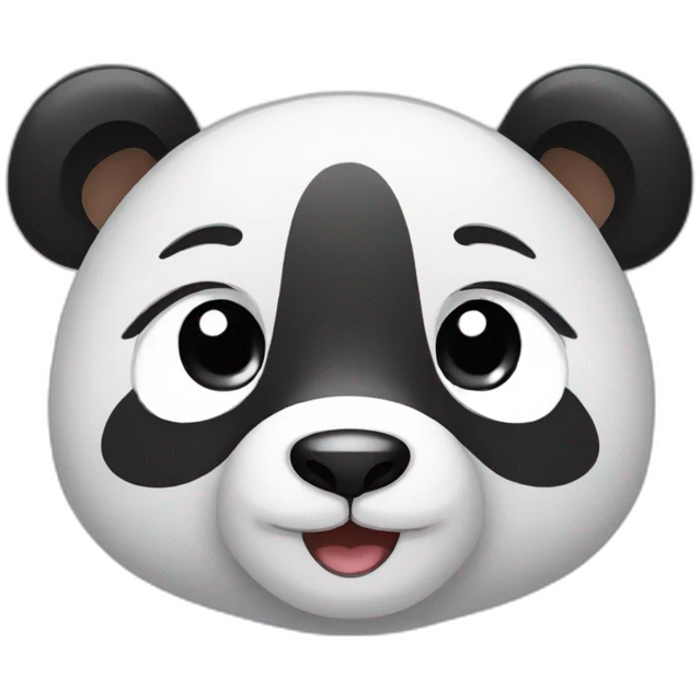 Cute panda face emoji