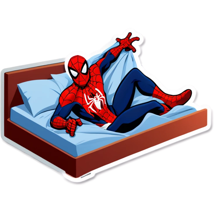 spiderman in bed emoji