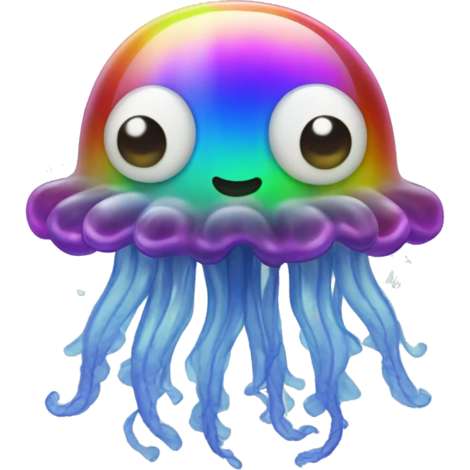 Rainbow jelly fish  emoji