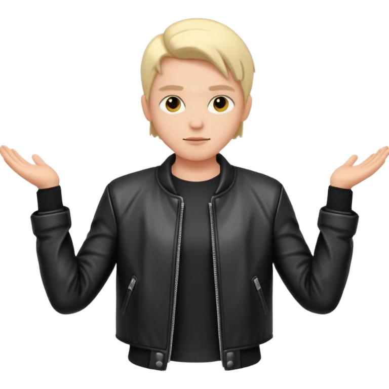 cool person shrug pose emoji